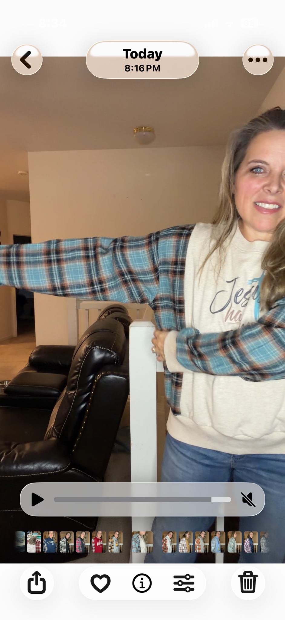 Upcycled Jesus Back - women's small/medium French Terry sweatshirt with flannel sleeves