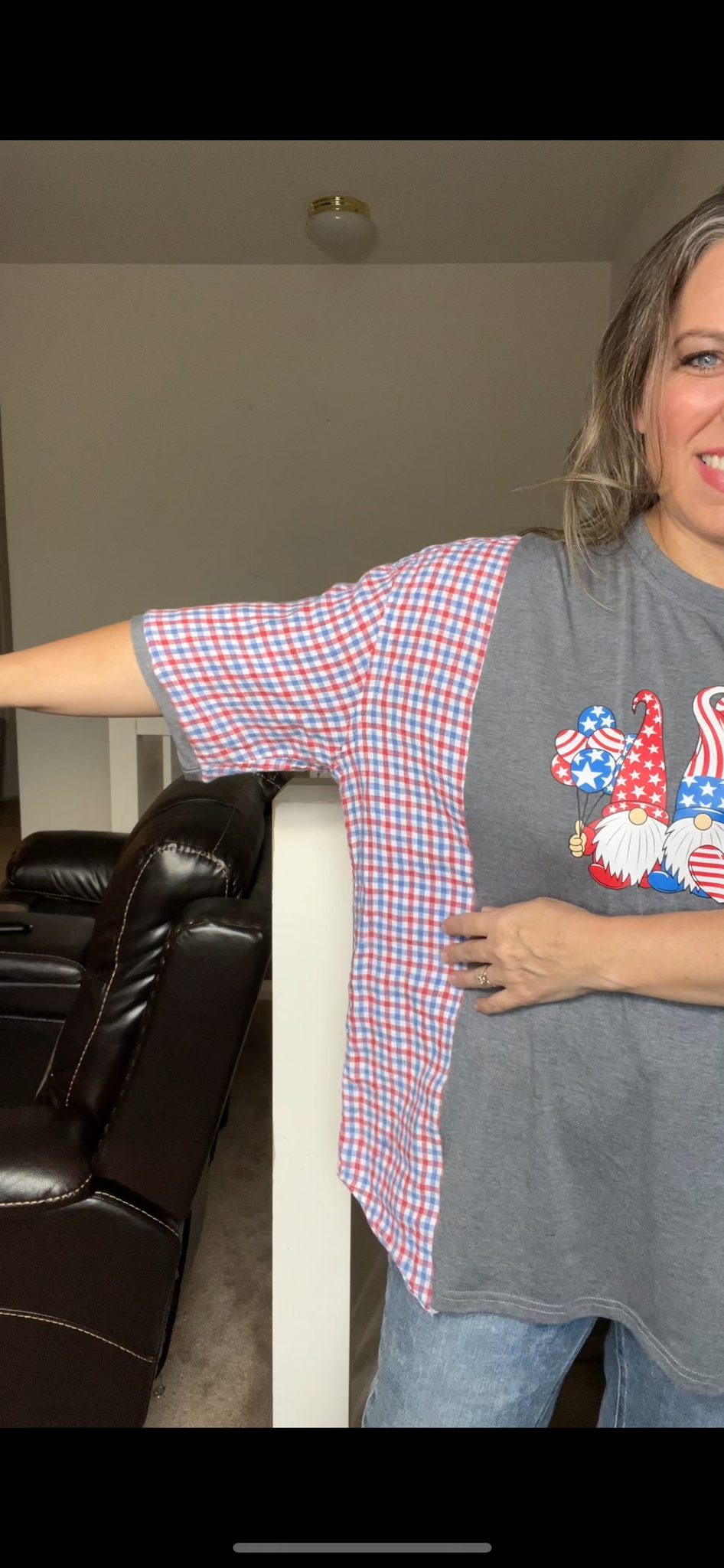 Upcycled Gnomes - women’s 2X/3X T-shirt with short sleeves