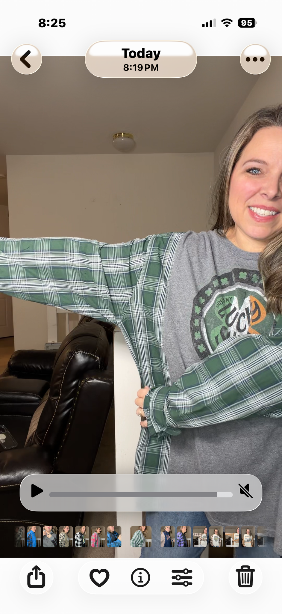 Upcycled Lucky - women's 4X T-shirt with cotton sleeves