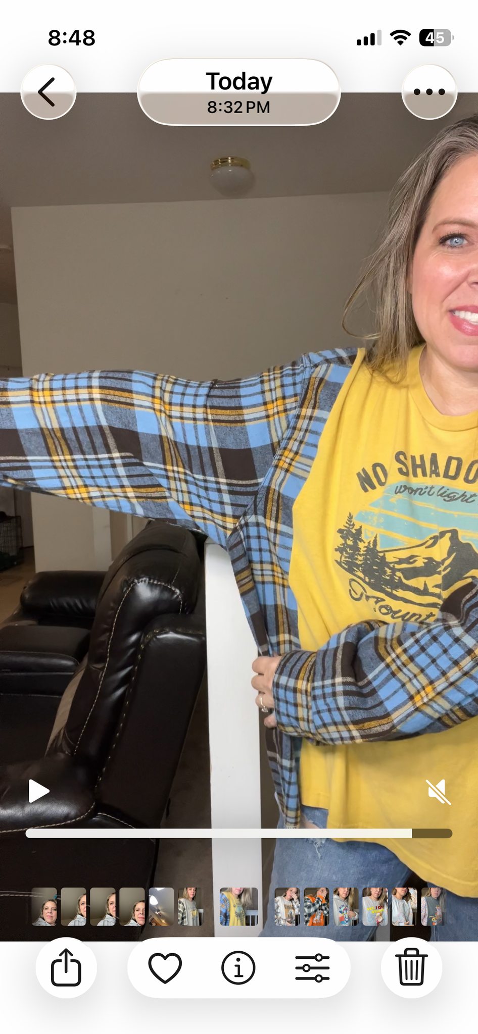 Upcycled Mountain – women’s 2X T-shirt with flannel sleeves