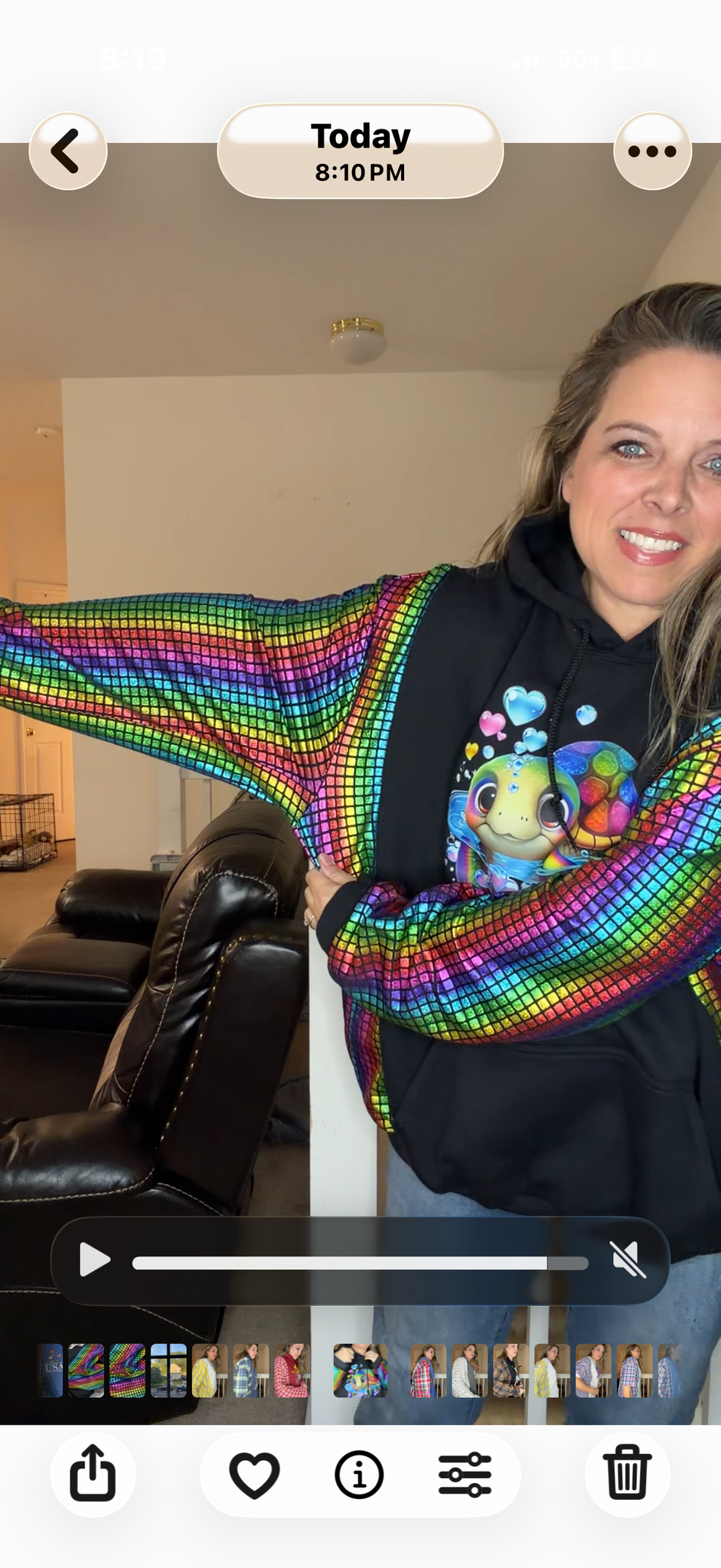 Upcycled Turtle - women's 3X/4X midweight sweatshirt with stretch sleeves ￼