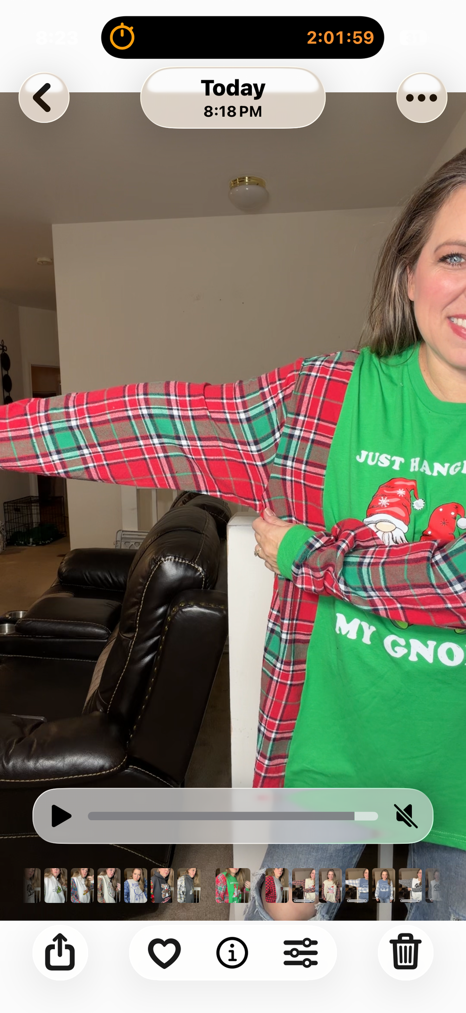 Upcycled Gnomies – women's 2X T-shirt with flannel sleeves
