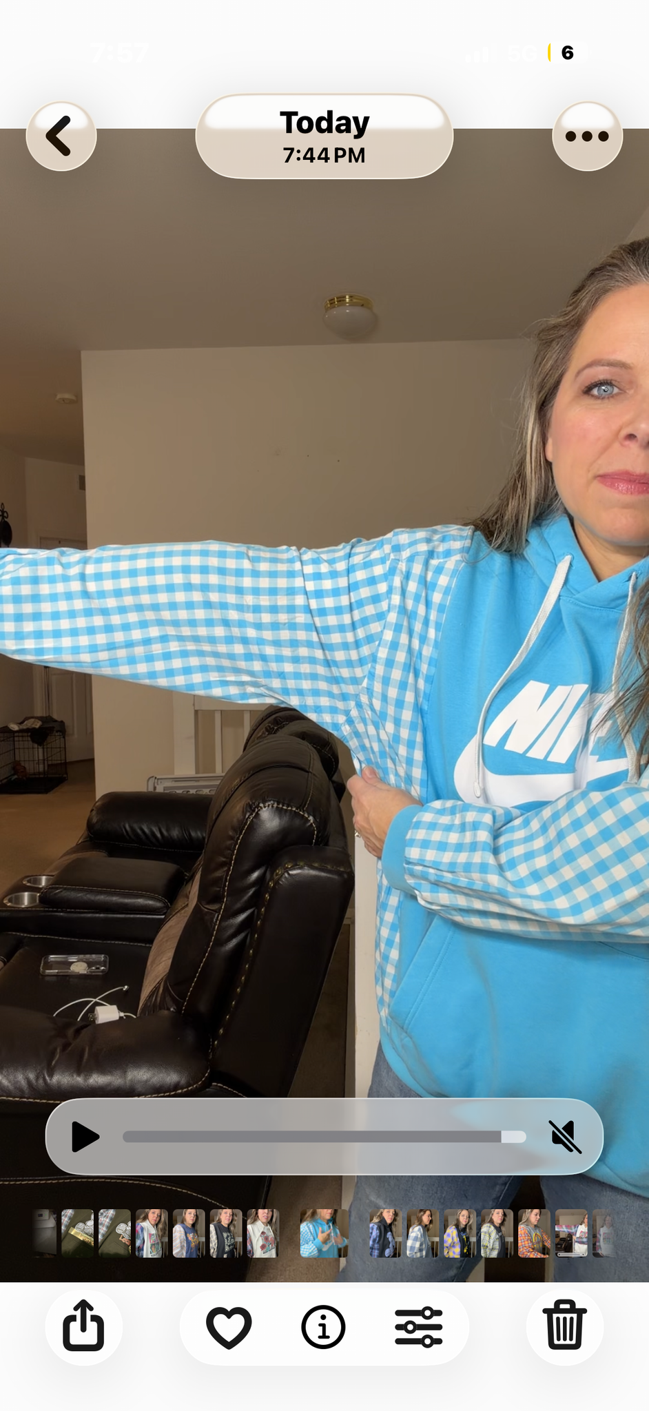 Upcycled Nike - women's medium - midweight sweatshirt with cat and sleeves