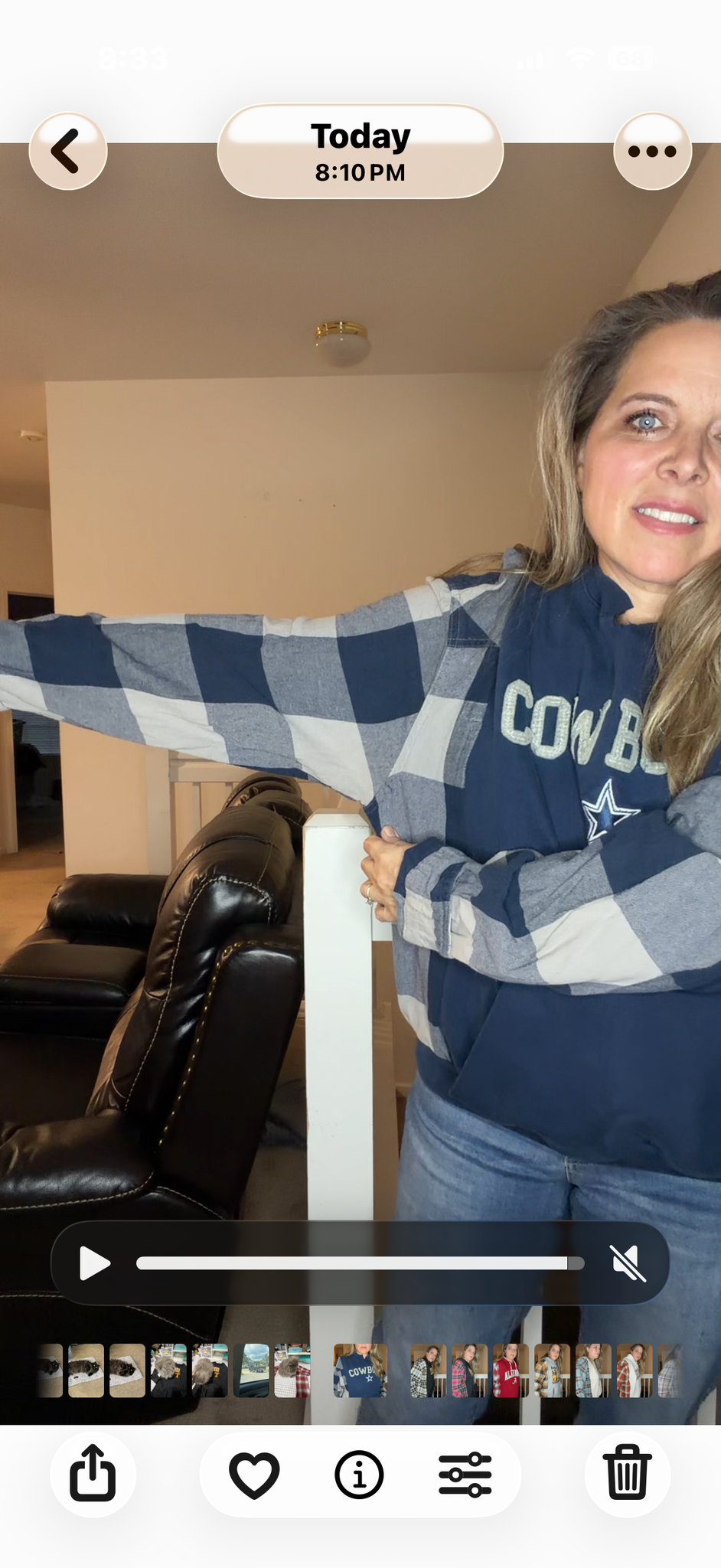 Upcycled Cowboys - women's medium midweight sweatshirt with flannel sleeves