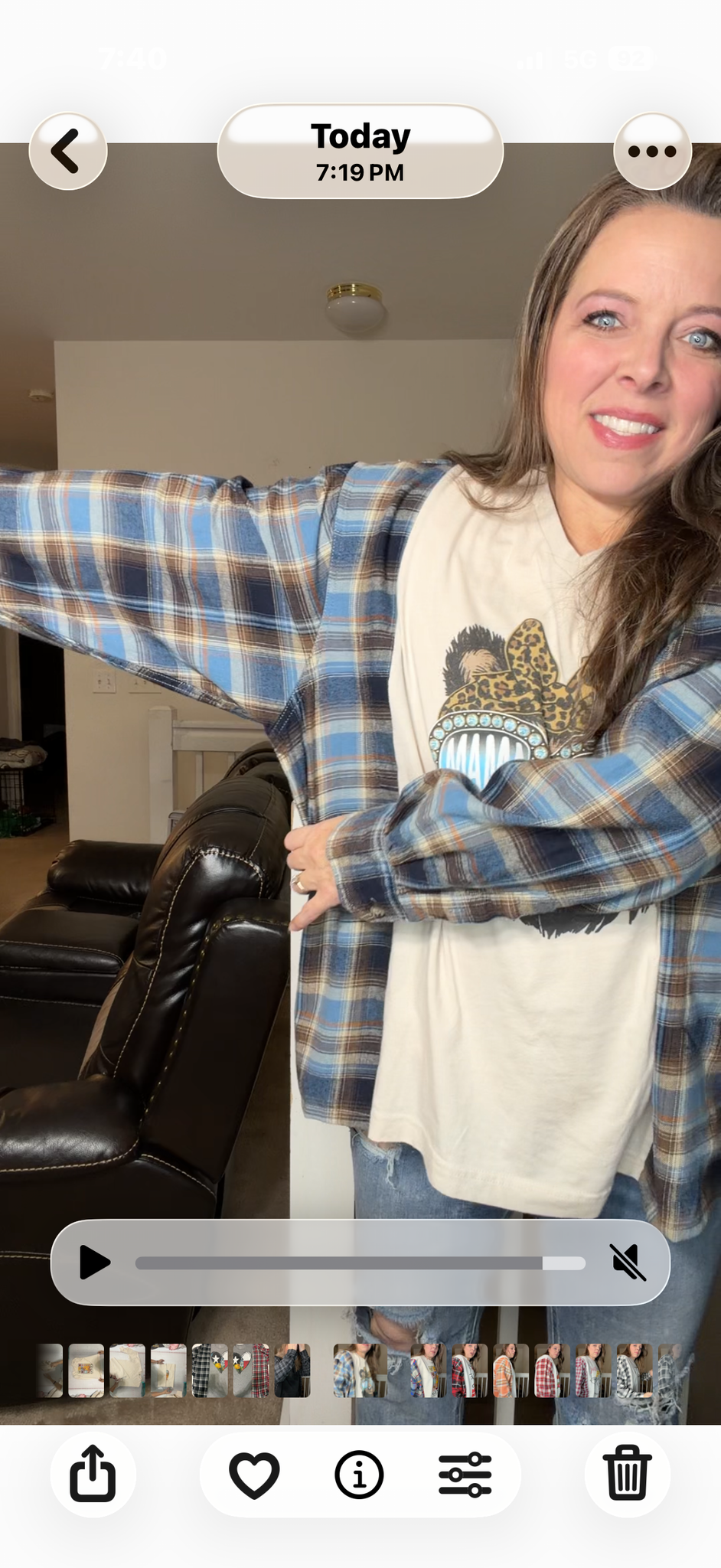 Upcycled Mama Bear - women's 2X T-shirt with flannel sleeves ￼