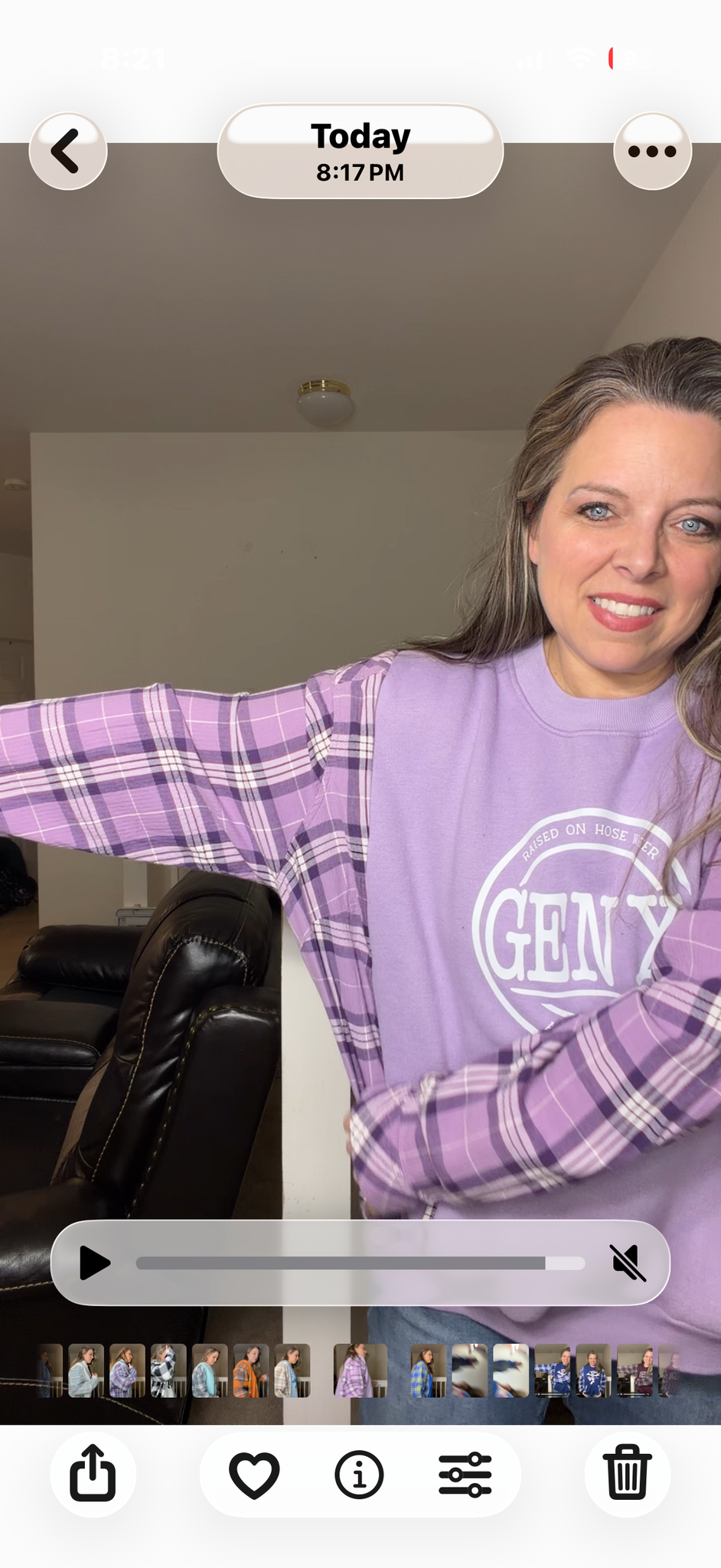 Upcycled Gen X - women's 2X midweight sweatshirt with thin flannel sleeves