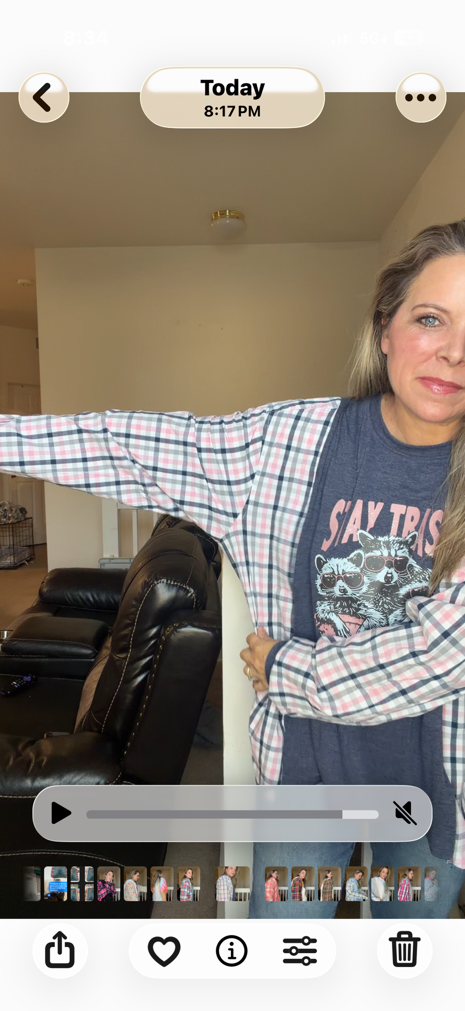 Upcycled Trashy - women's XL T-shirt with cotton sleeves