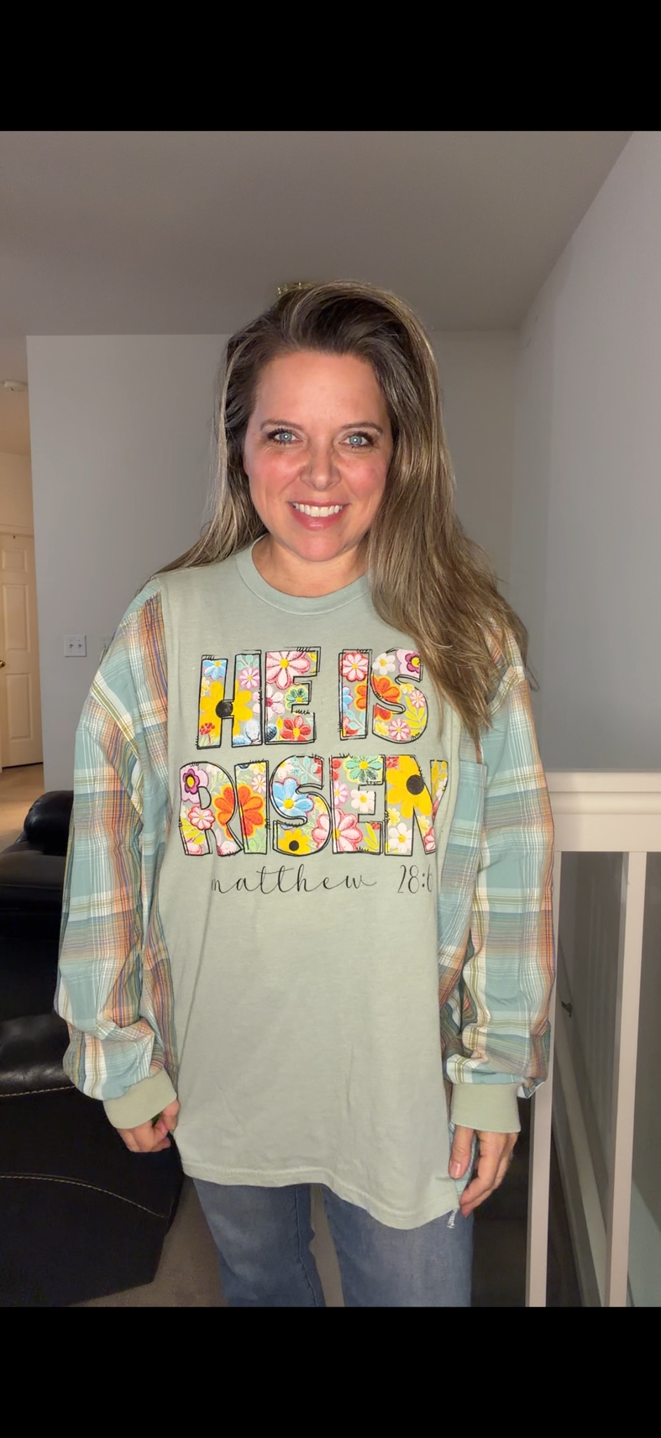 Upcycled Risen - women's 3X T-shirt with cotton sleeves