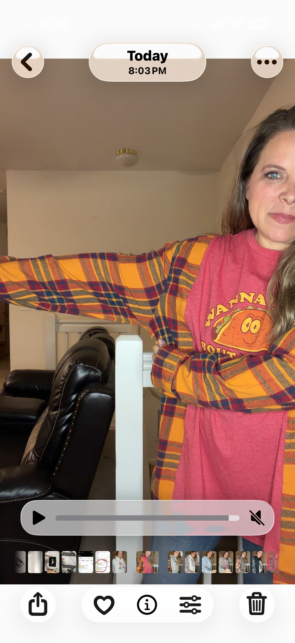 Upcycled Taco Jesus - women's 2X long - tshirt with flannel sleeves
