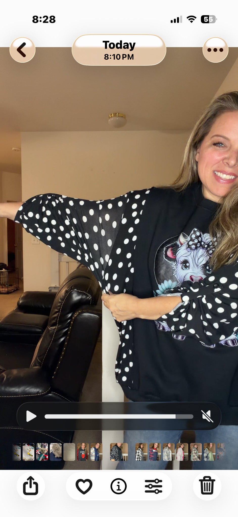 Upcycled Cow - women's 3X midweight sweatshirt with stretchy sleeves ￼