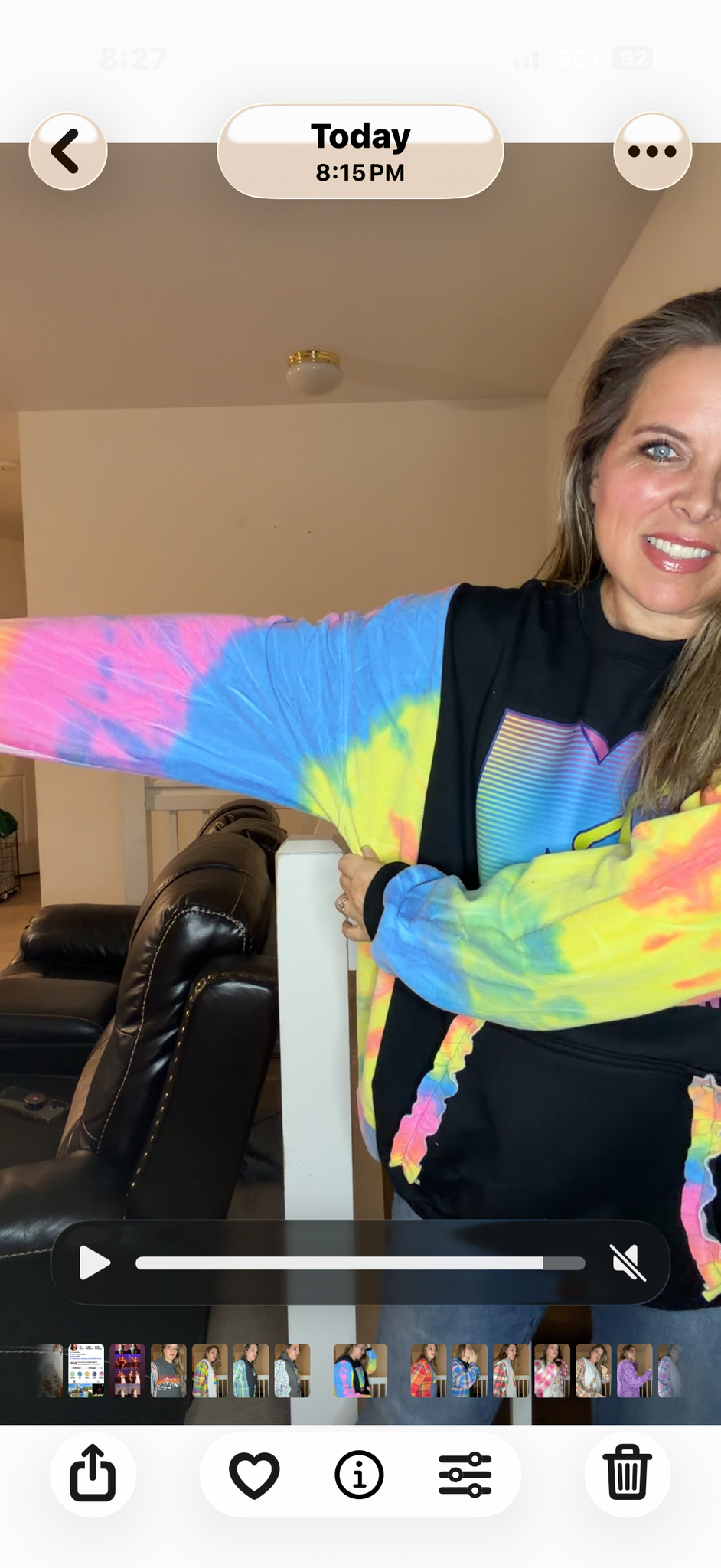 Upcycled MTV - women's 3X midweight sweatshirt with sweatshirt sleeves