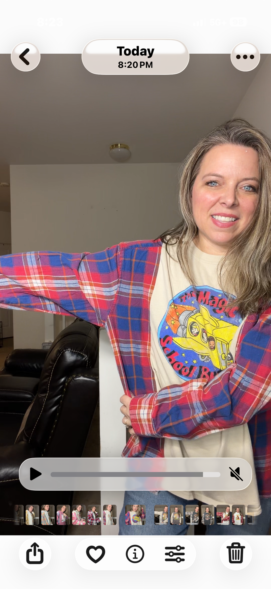 Upcycled Schoolbus - women's 1X T-shirt with flannel sleeves