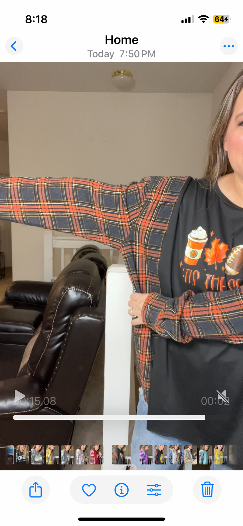 Upcycled ‘Tis the Season – women’s 1X/2X T-shirt with flannel sleeves – sleeves more narrow
