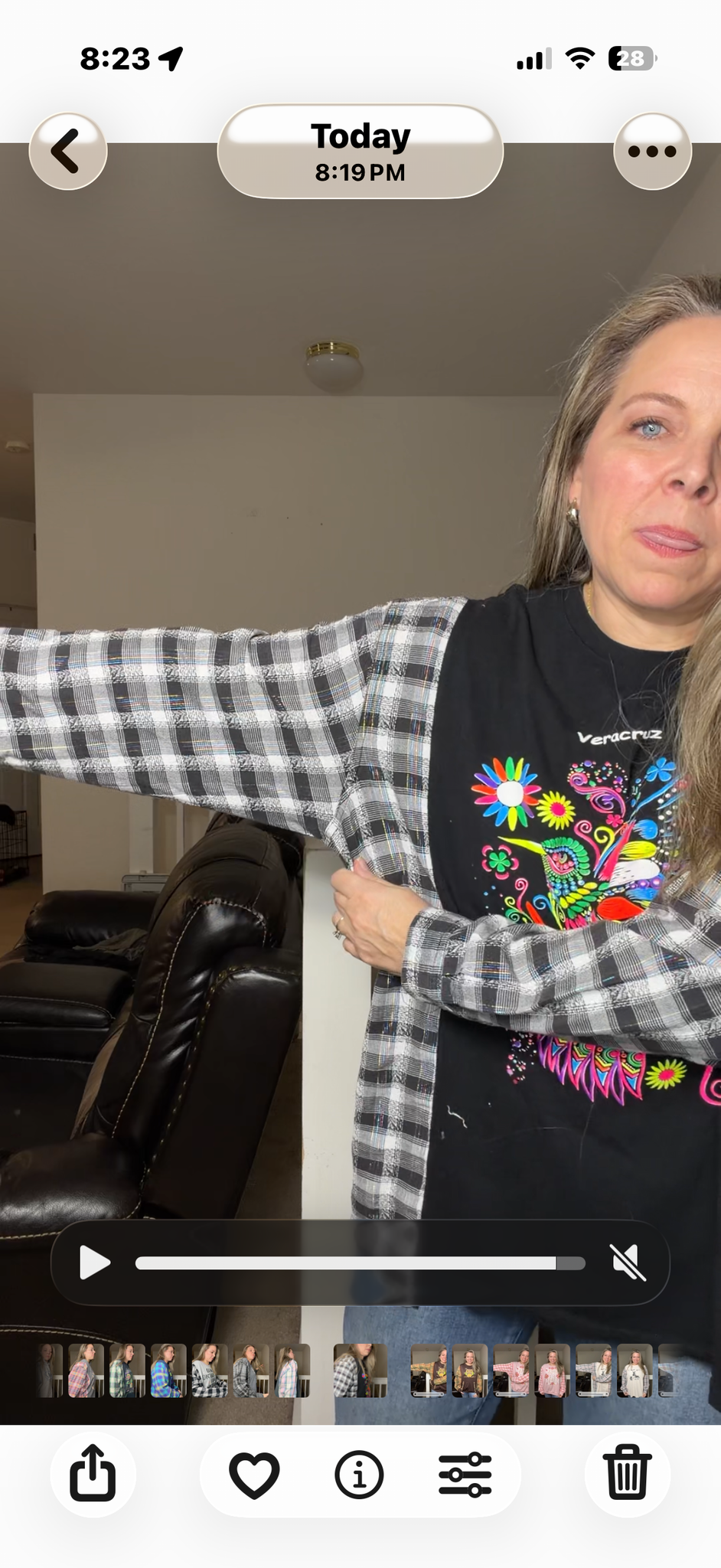 Upcycled Humming Bird - women women's 1X T-shirt with flannel sleeves
