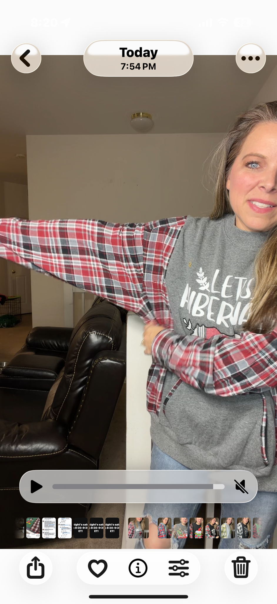 Upcycled hibernate – women's 2X midweight sweatshirt with flannel sleeves