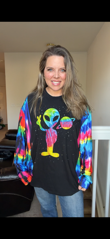 Upcycled Space - women's 2X/3X T-shirt with stretchy sleeves ￼