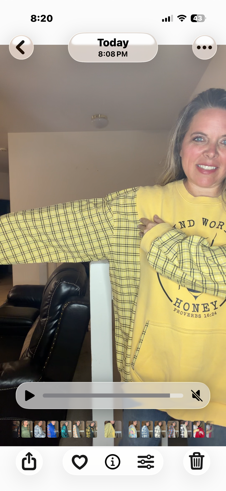 Upcycled Honey - women's 3X midweight Sweatshirt with flannel sleeves