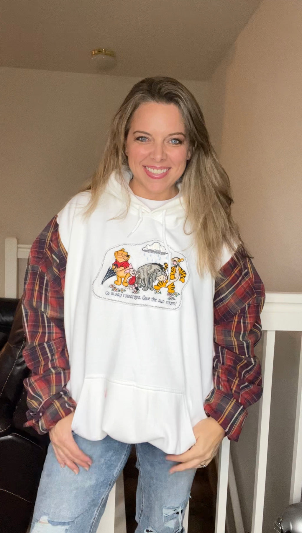 Winnie the Pooh Upcycled Sweatshirt