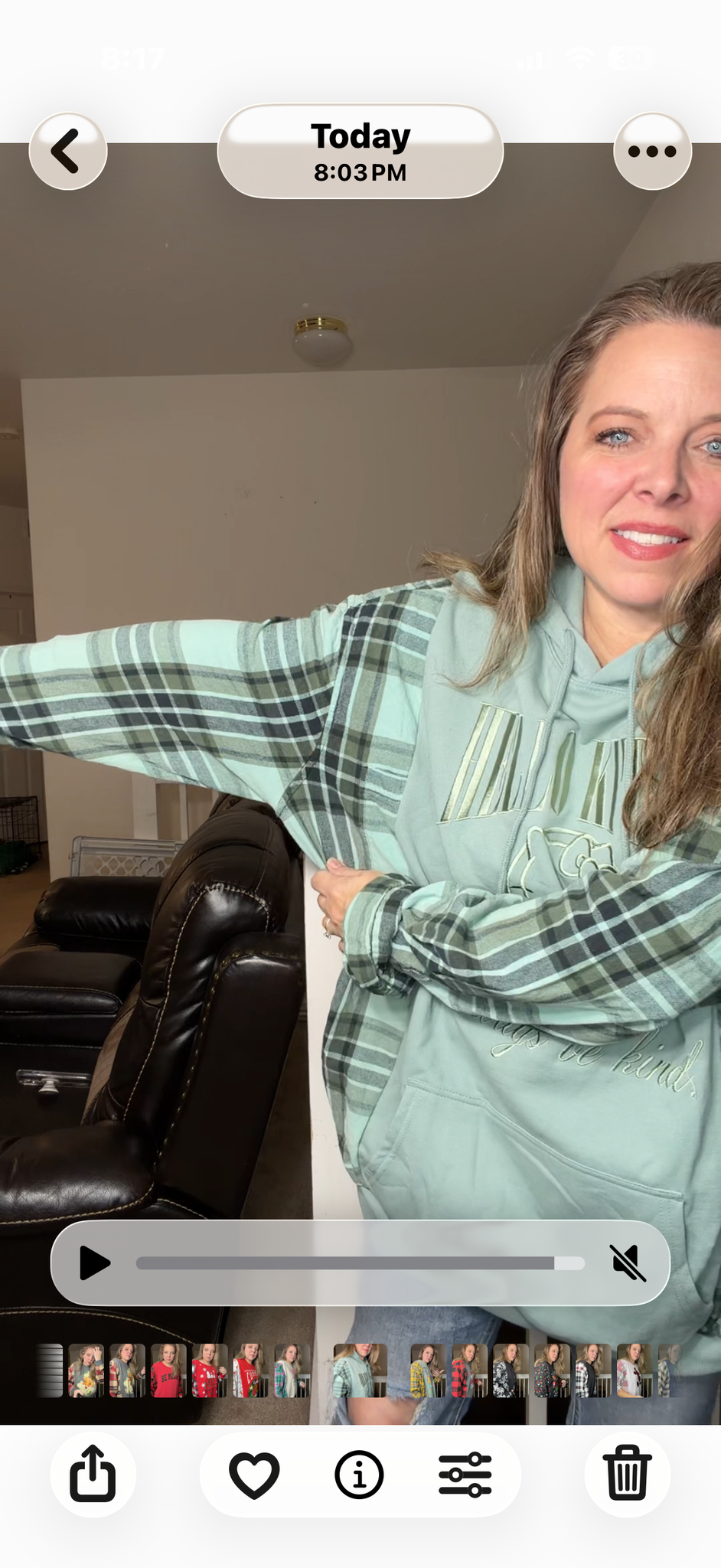 Upcycled Hello Kitty – women's 4X midweight sweatshirt with flannel sleeves ￼