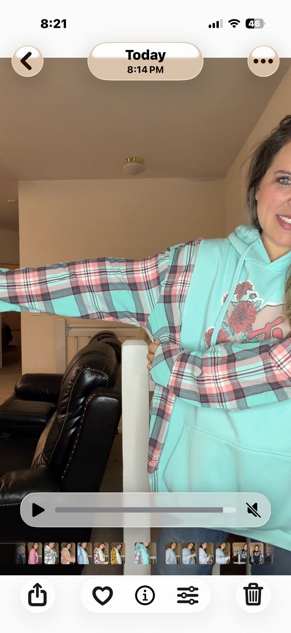 Upcycled MTV - women's 5X midweight sweatshirt with flannel sleeves