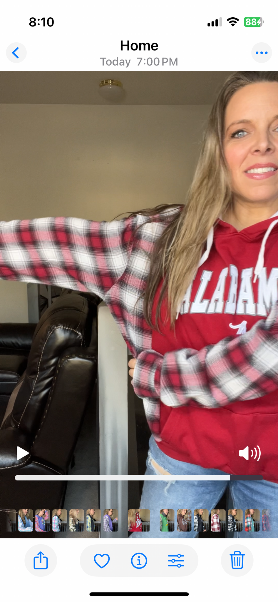 Upcycled Alabama – women’s 1X/2X midweight sweatshirt with flannel sleeves
