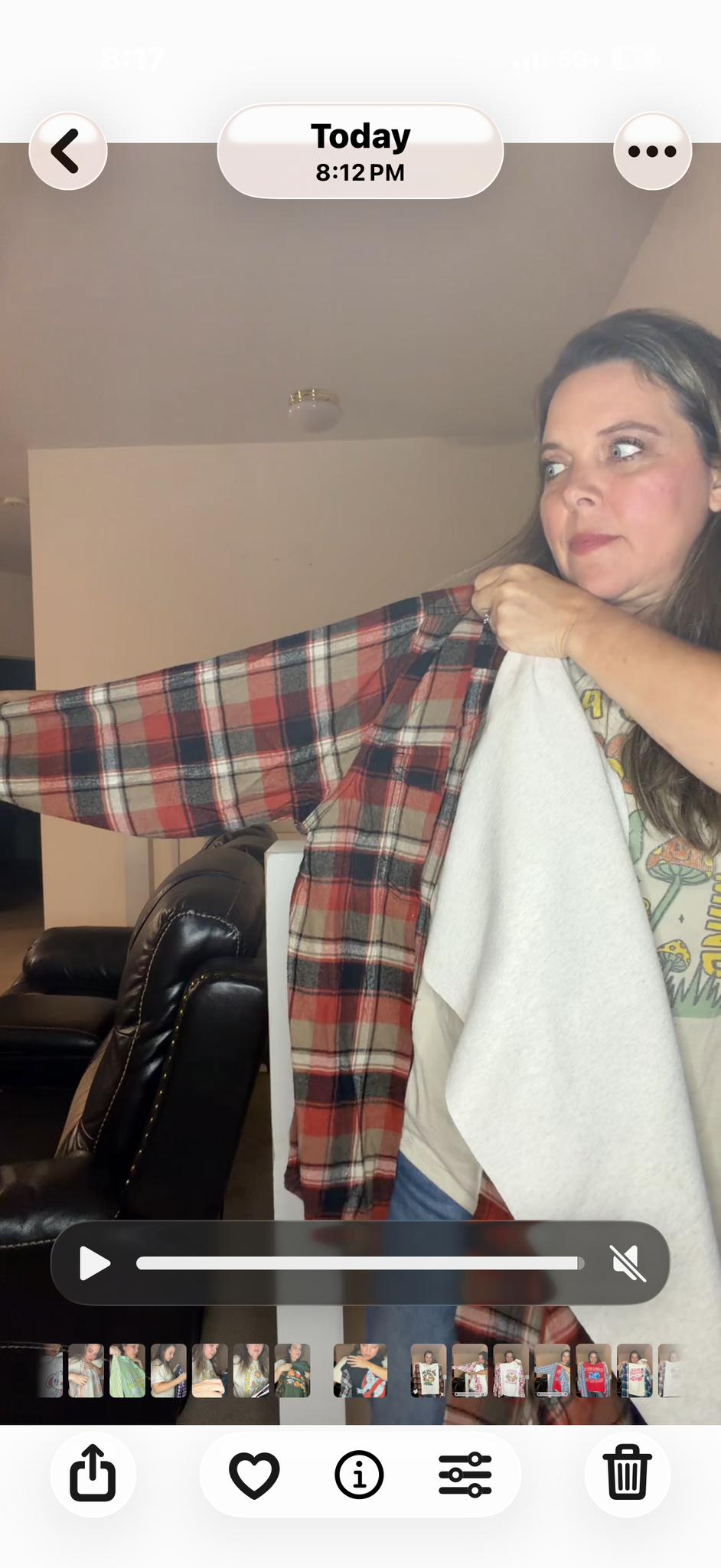 Upcycled See Good - pick size between woman's XS/2X - midweight Sweatshirt with flannel sleeves