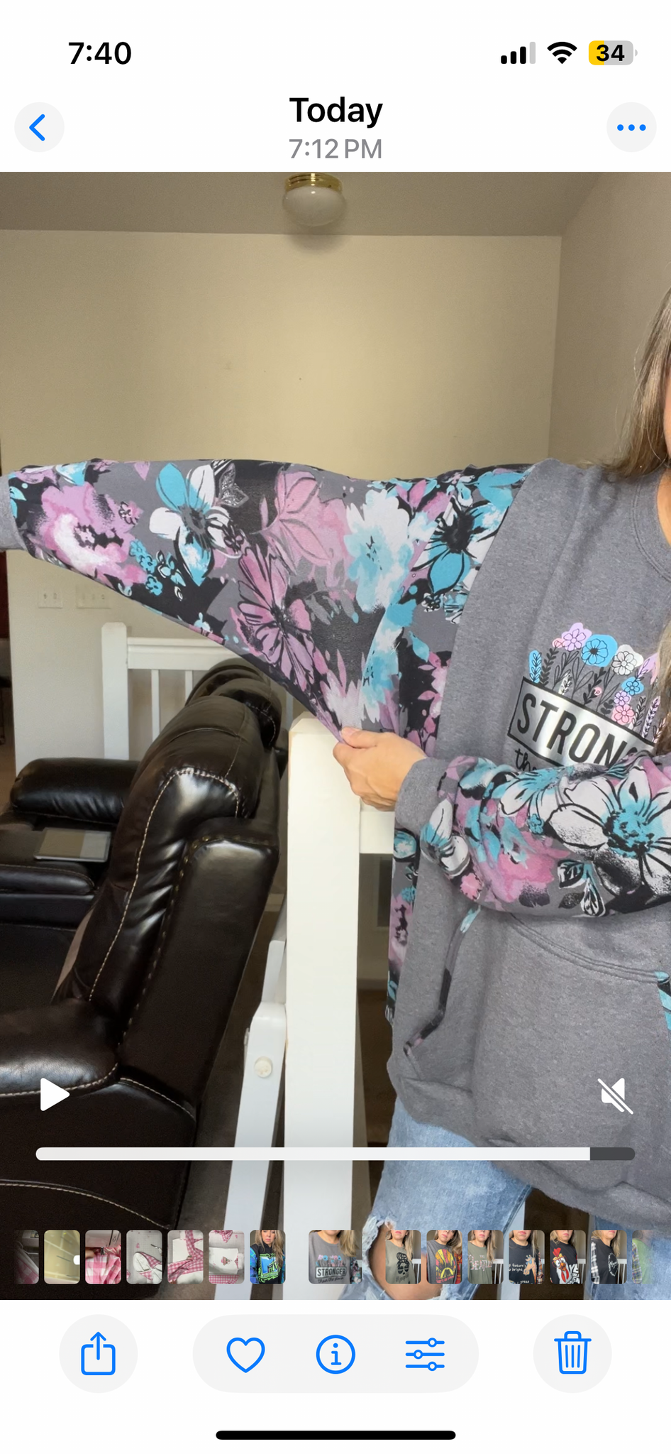 Upcycled Storm – women’s 4X midweight sweatshirt with stretchy sleeves