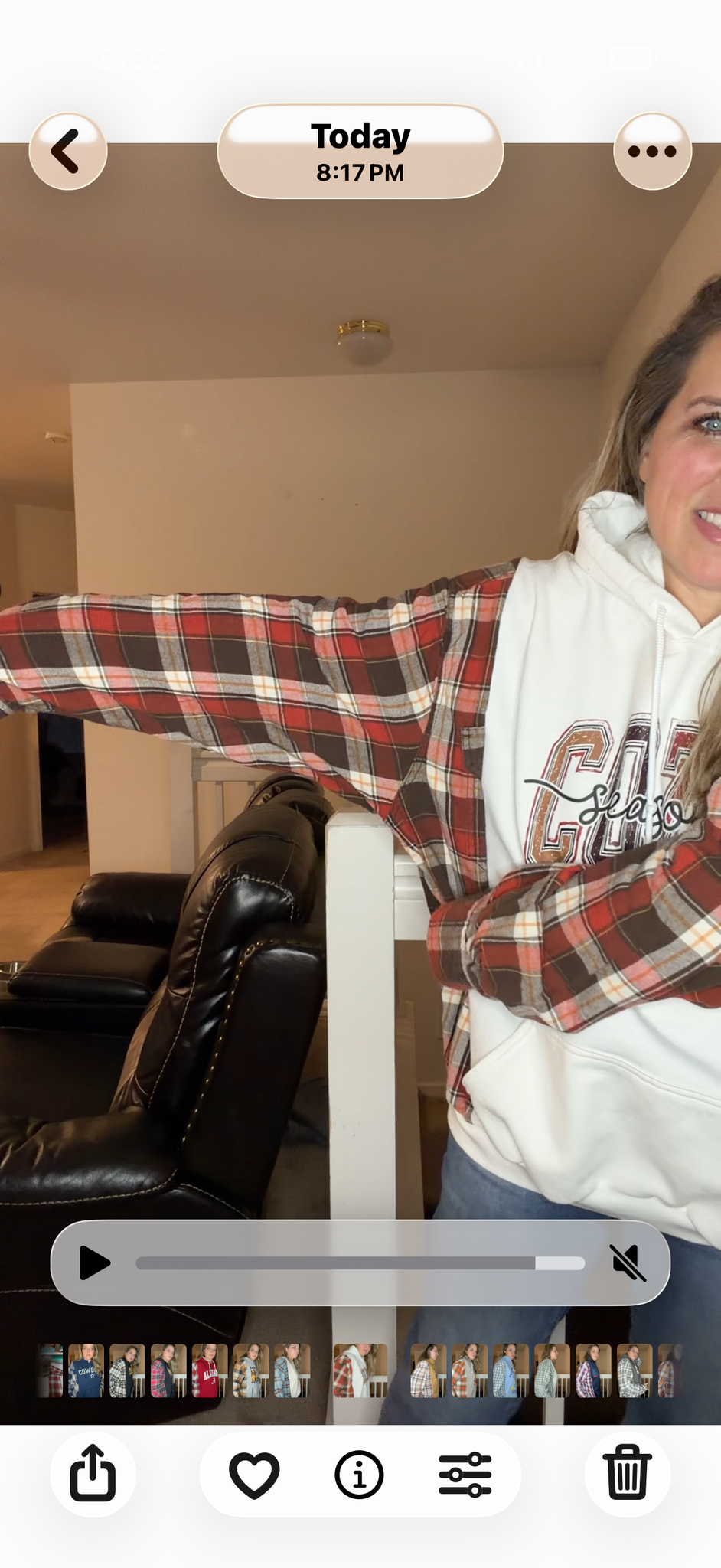 Upcycled Cozy - women's 3X/4X midweight Sweatshirt with flannel sleeves