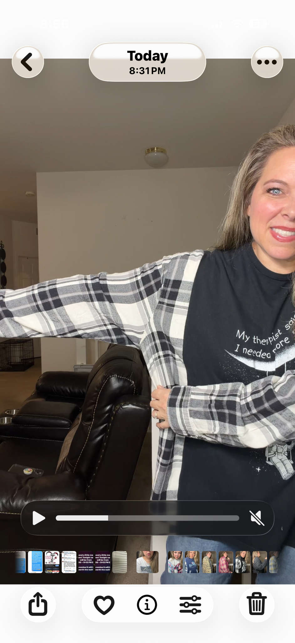 Upcycled Space - women's 1X/2X T-shirt with flannel sleeves