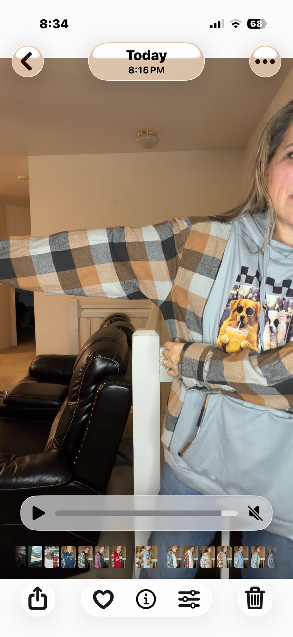 Upcycled Dogs - women's 1X midweight sweatshirt with flannel sleeves