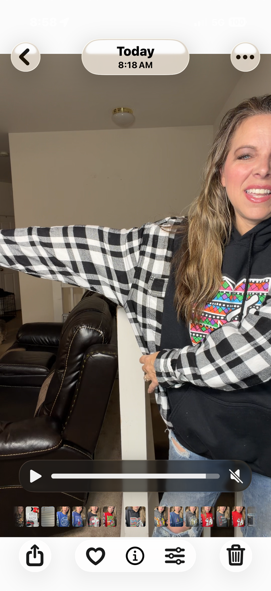 Upcycled MTV - women's 3X midweight sweatshirt with flannel sleeves ￼