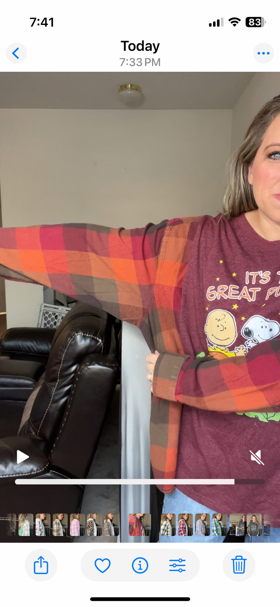 Upcycled Charlie pumpkin – women’s 3X T-shirt with flannel sleeves