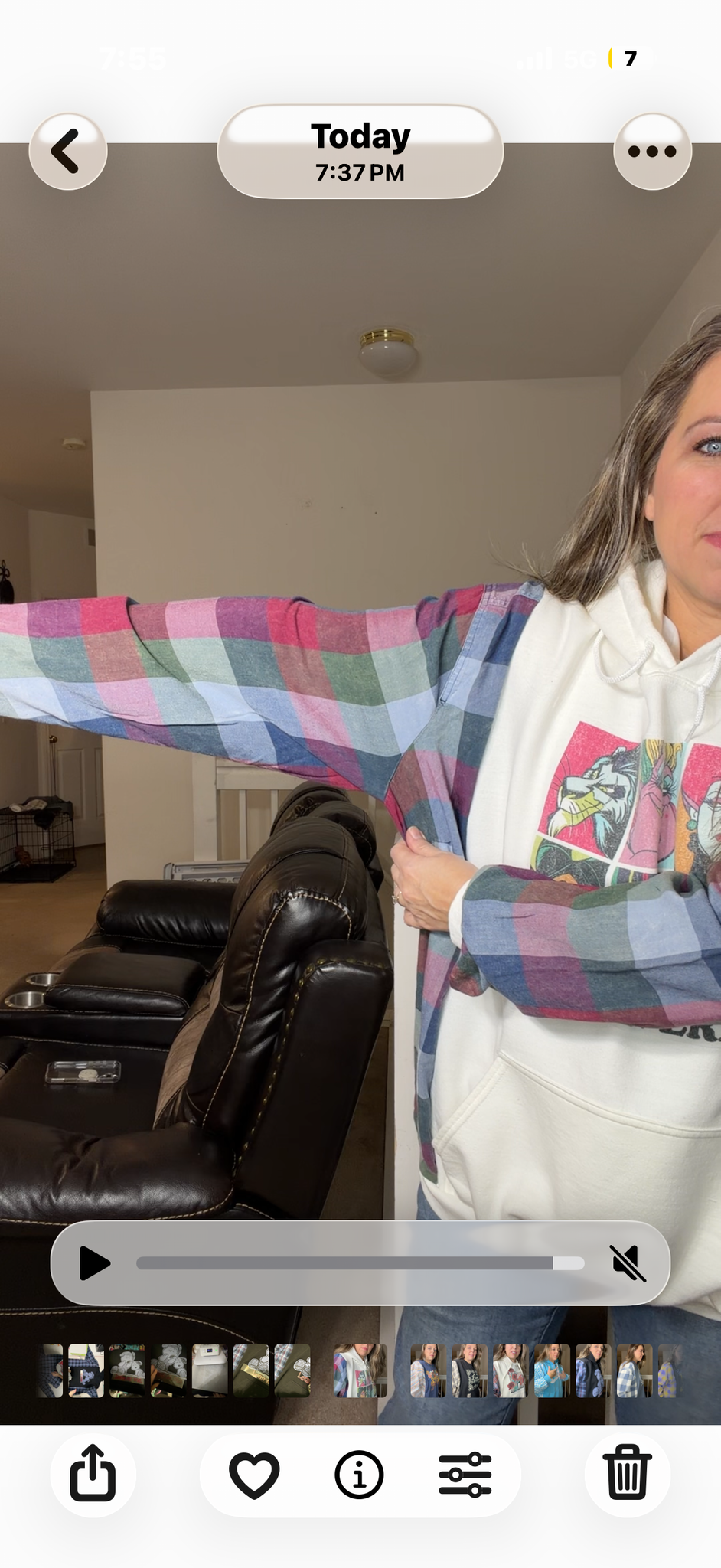 Upcycled Villians - women's 3X midweight sweatshirt with thin flannel sleeves