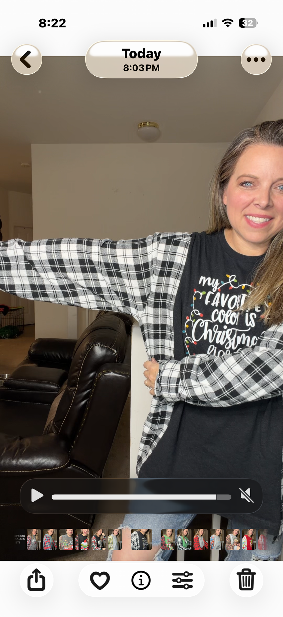 Upcycled lights – women's 2X T-shirt with flannel sleeves