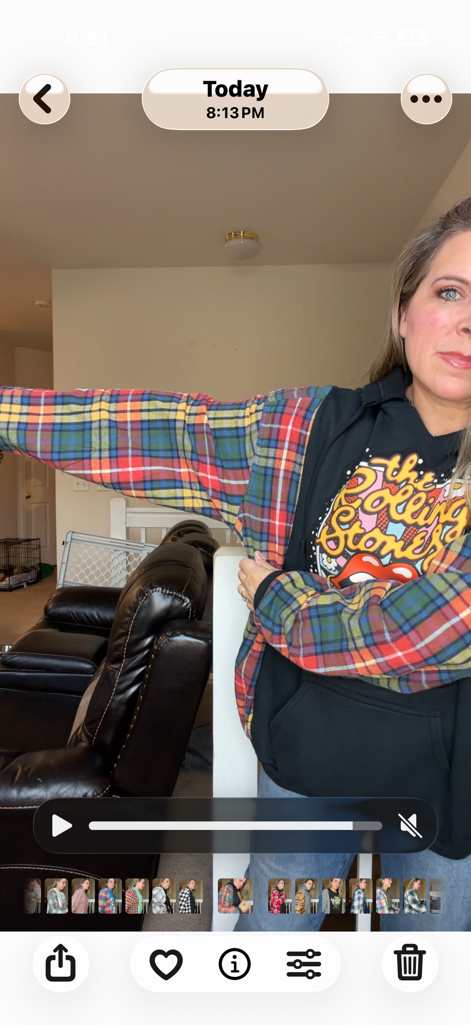 Upcycled Stones - women's 3X midweight sweatshirt with flannel sleeves