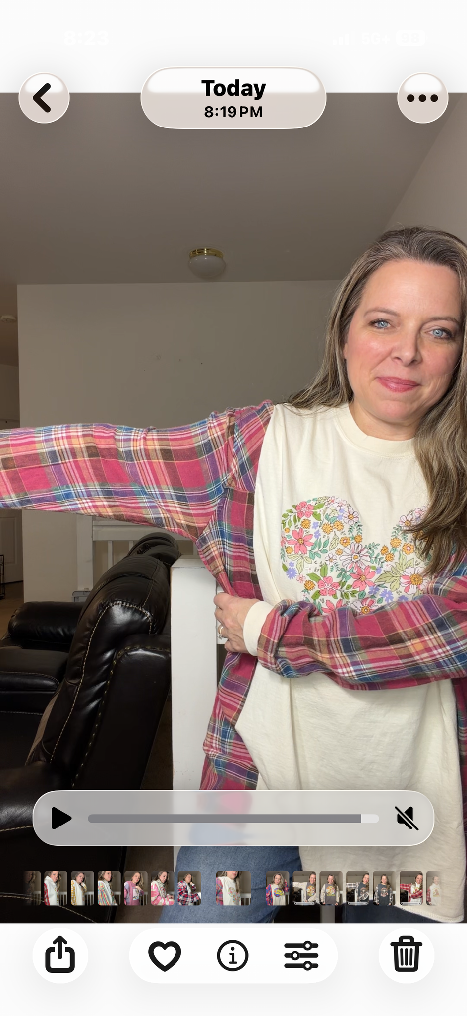 Upcycled Mickey Flowers - women's 1X long T-shirt with thin flannel sleeves – sleeves more fitted