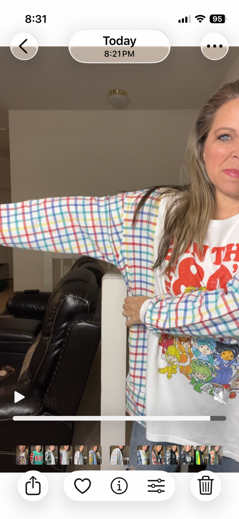 Upcycled Rainbow Brite – women’s 2X T-shirt with cotton sleeves