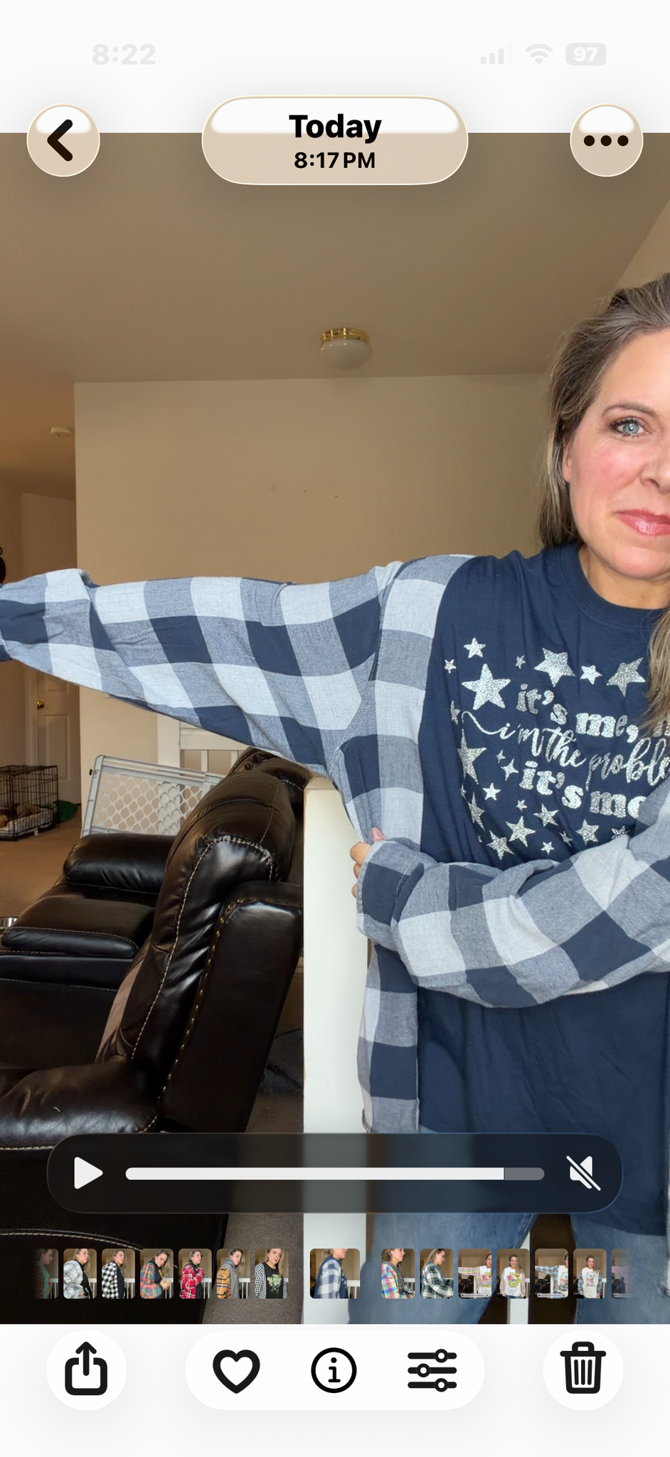 Upcycled Problem - women's 4X T-shirt with flannel sleeves