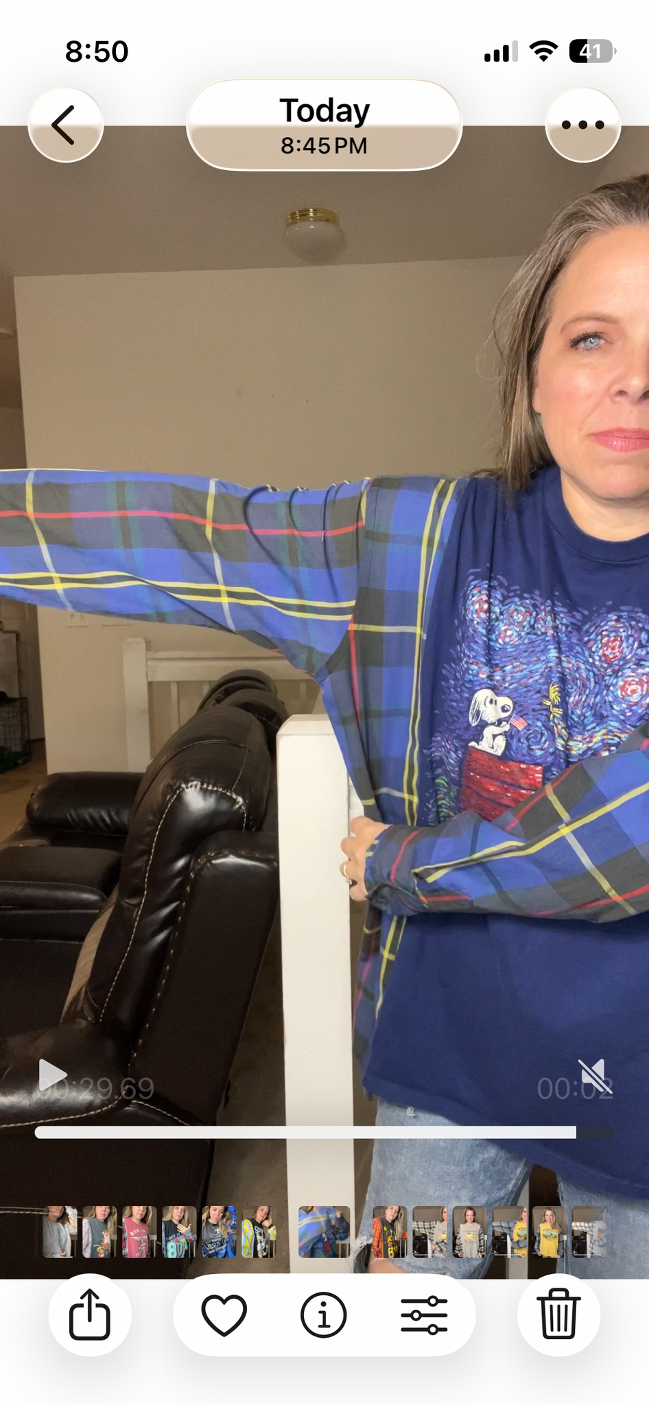 Upcycled Snoopy Starry Night – women’s 1X T-shirt with cotton sleeves