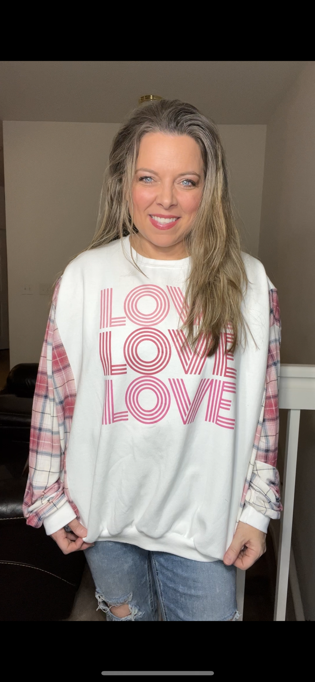 Upcycled Love – women’s 3X/4X – midweight sweatshirt with stretchy sleeves