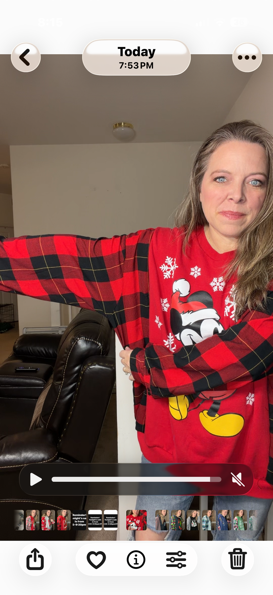 Upcycled Mickey - women's 3X/4X midweight sweatshirt with flannel sleeves ￼