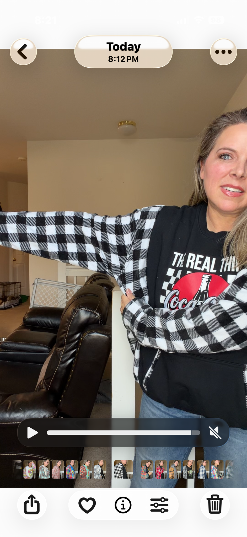 Upcycled Coke - women's 1X/2X midweight sweatshirt with fleece sleeves