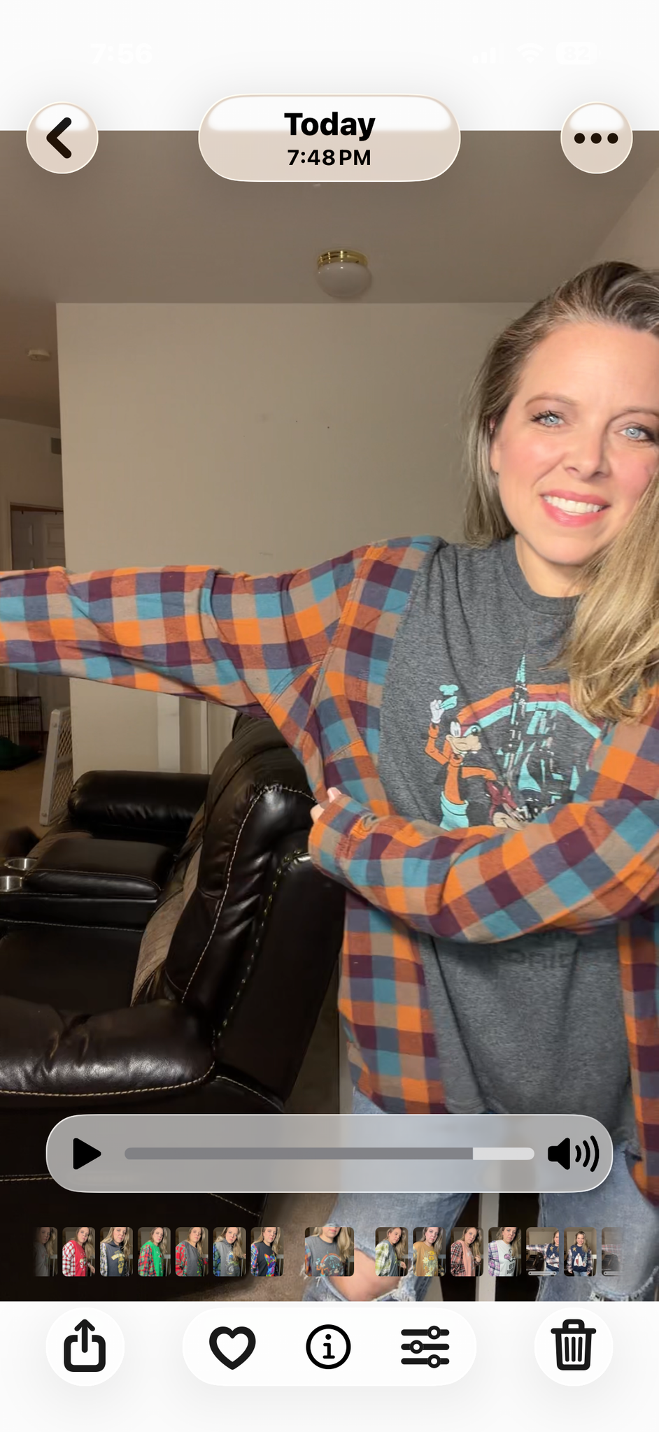 Upcycled Disney - women's 3X T-shirt with flannel sleeves ￼
