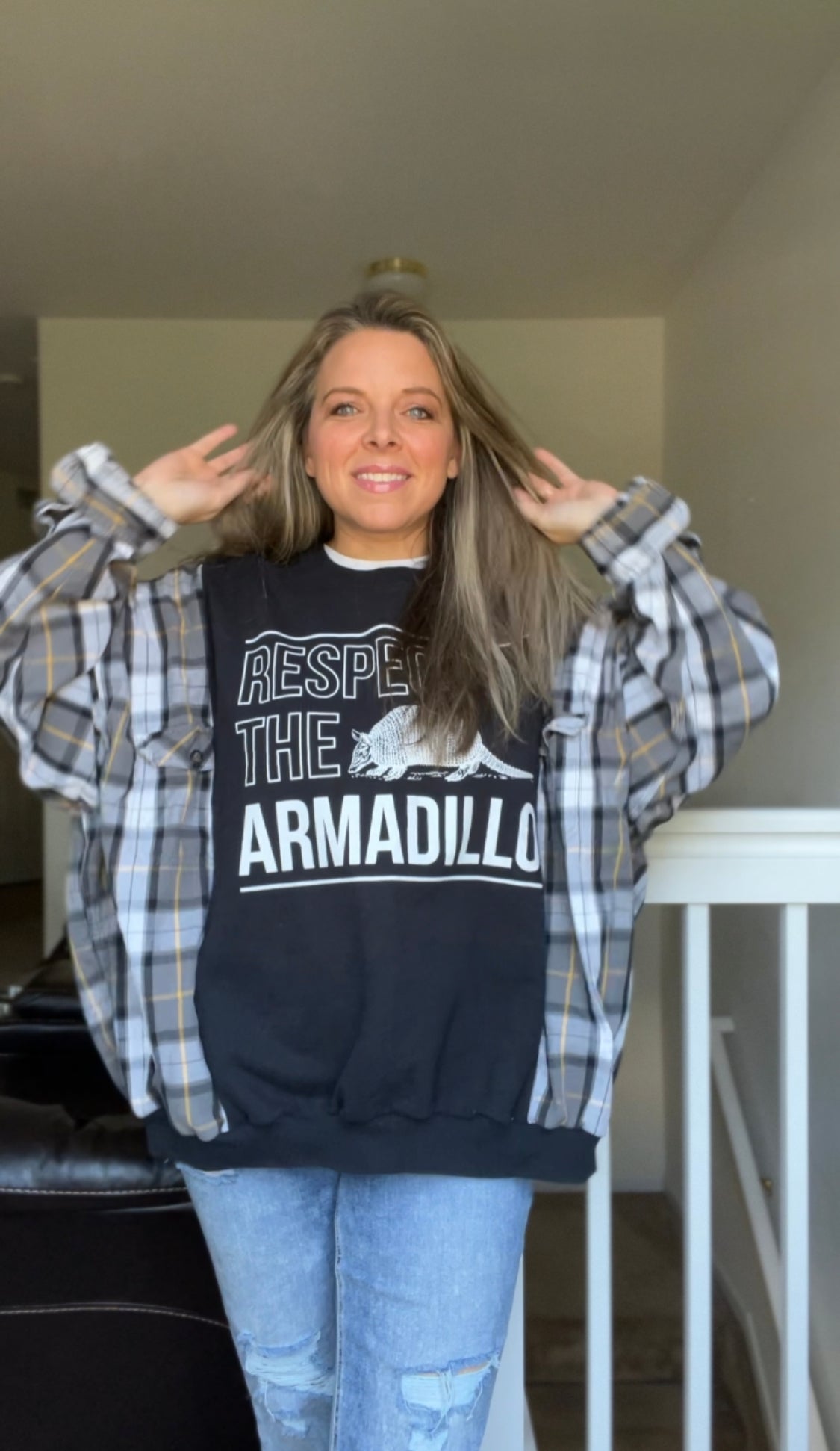 Armadillo Upcycled Sweatshirt