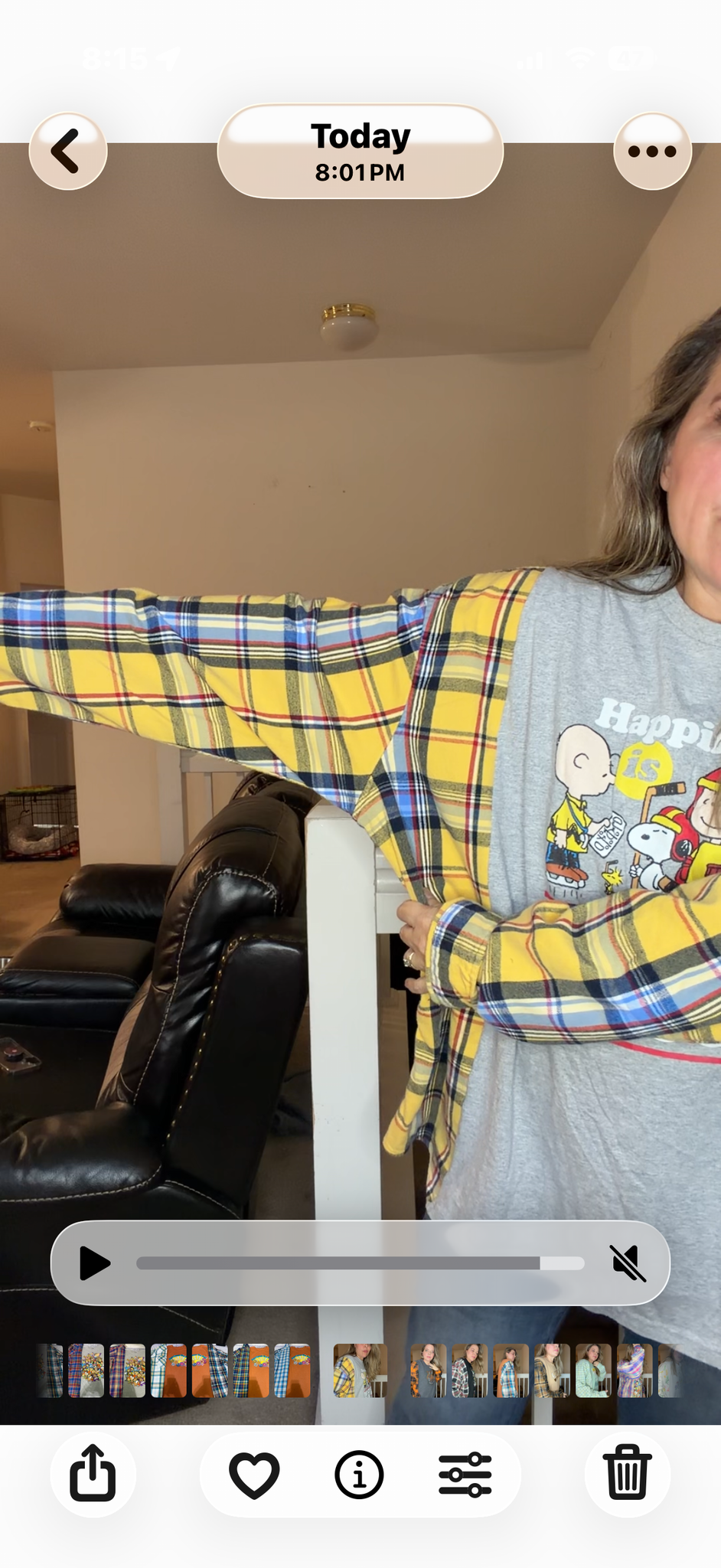 Upcycled Peanuts Hockey - women's 4X T-shirt with thick flannel sleeves ￼