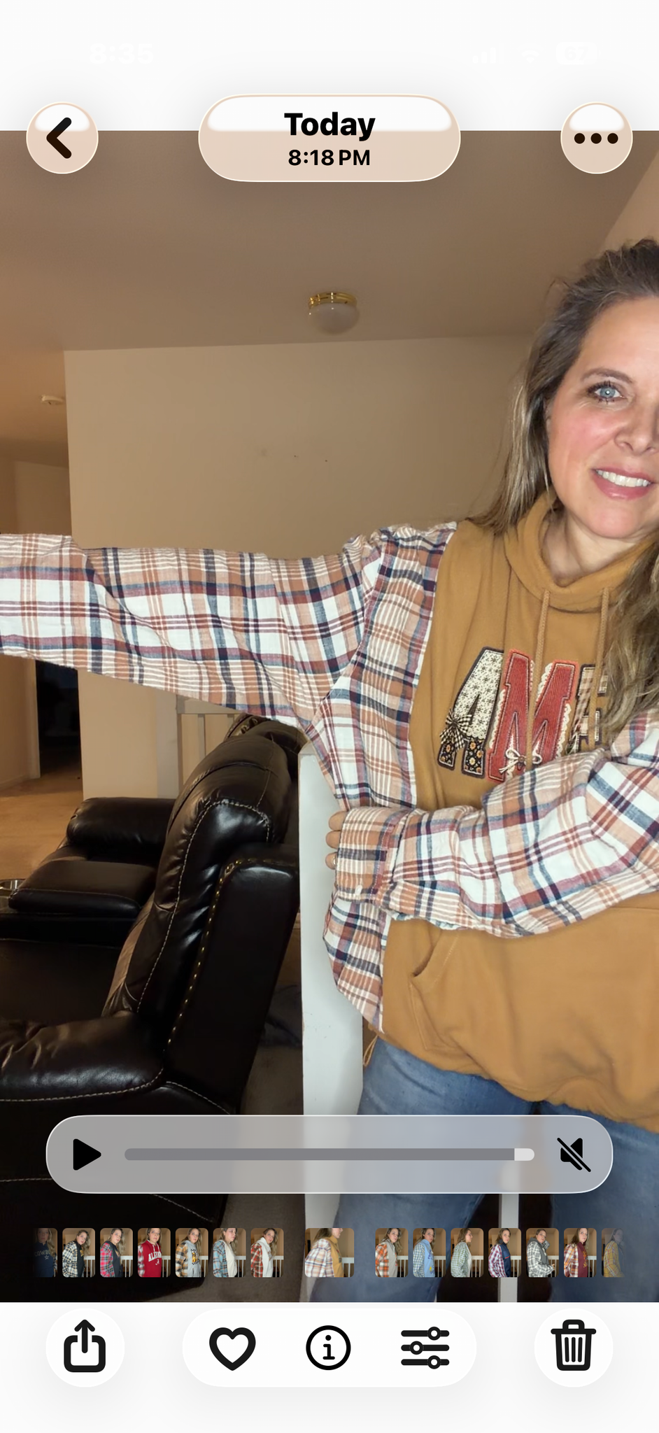 Upcycled Amen - women's 2X lightweight fleece sweatshirt with flannel sleeves