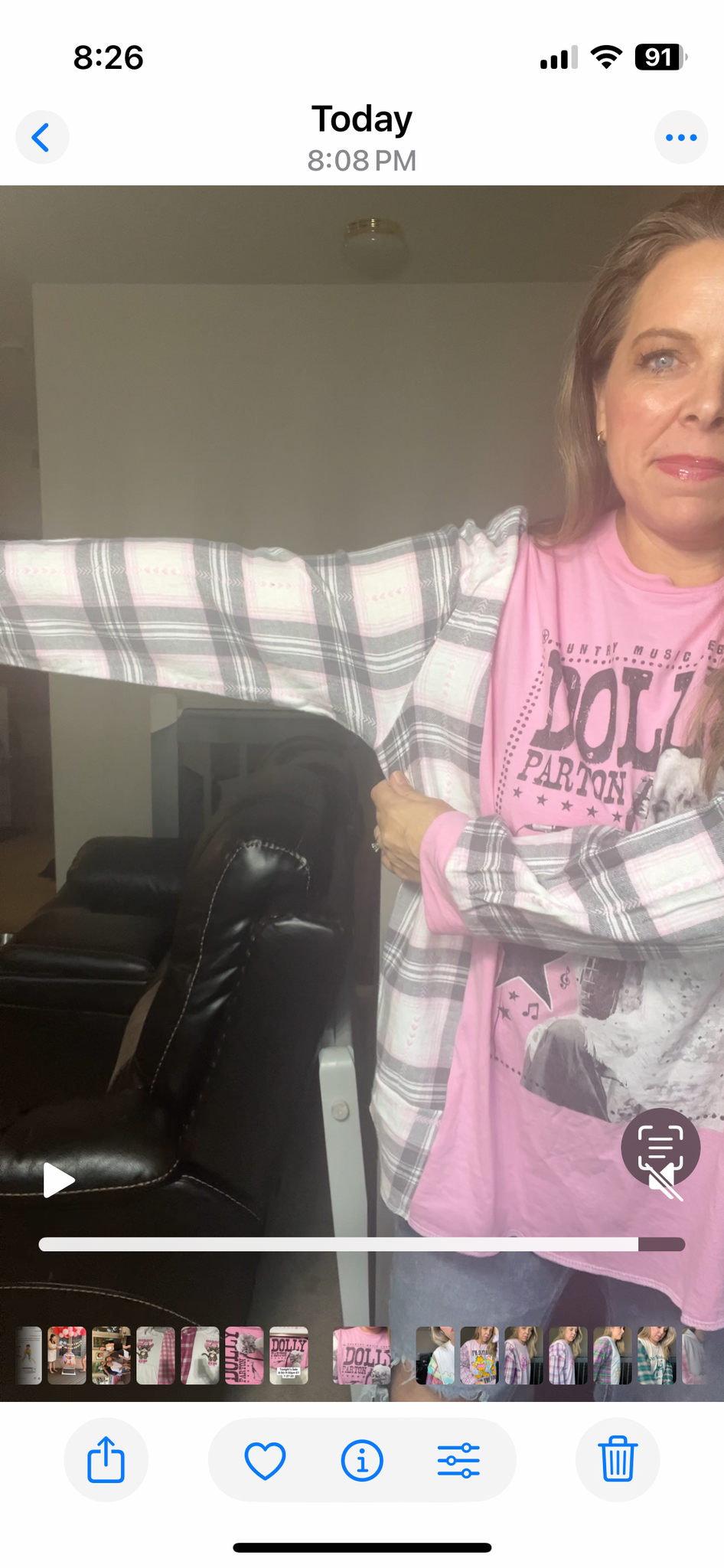 Upcycled Dolly – women's 2X T-shirt with flannel sleeves
