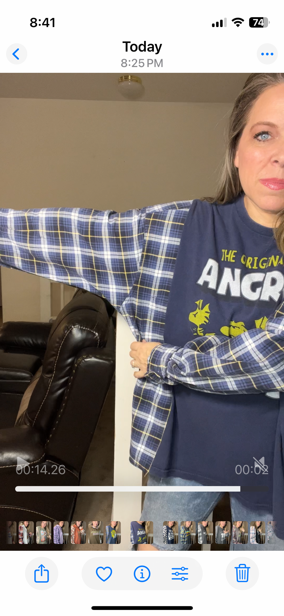 Upcycled Angry Birds – women’s 2X T-shirt with flannel sleeves