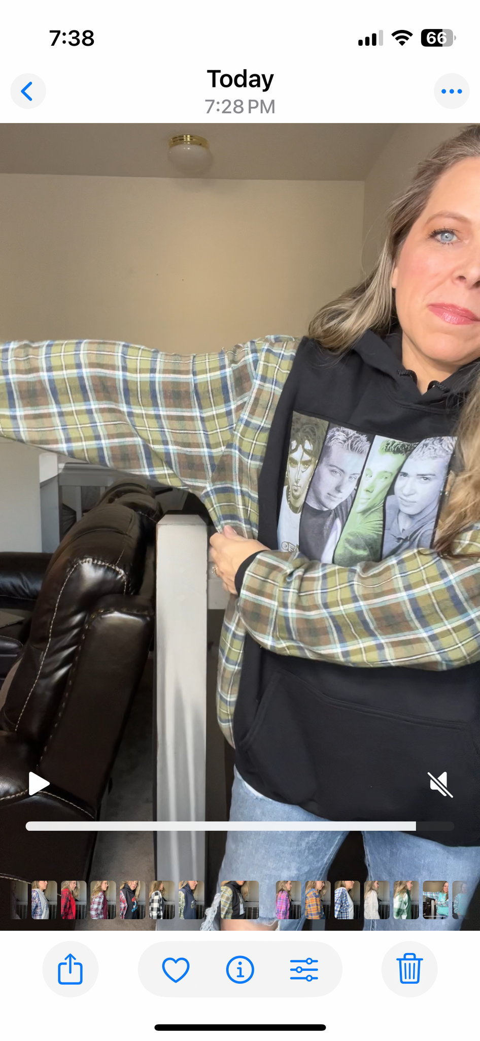 Upcycled NSYNC- Women’s 3X midweight sweatshirt with flannel sleeves