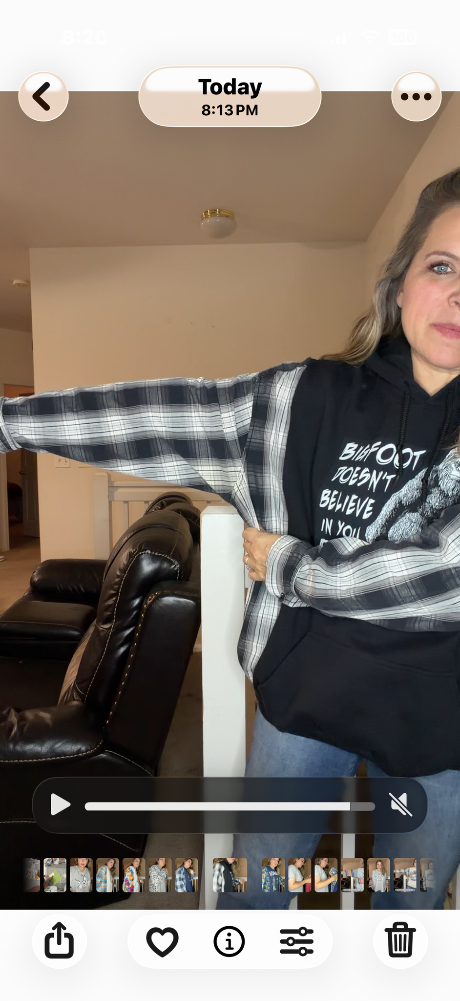 Upcycled Bigfoot - women's 2X/3X midweight Sweatshirt with cotton sleeves